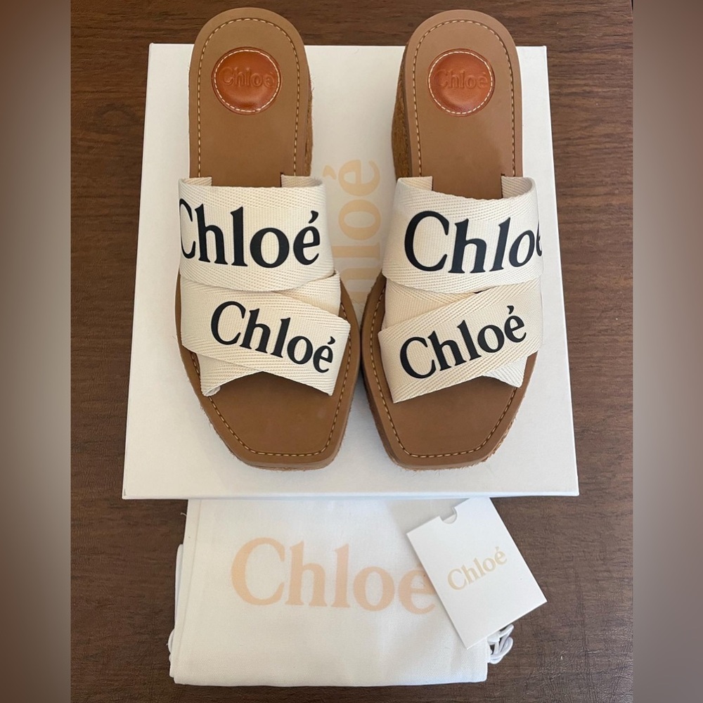 Chloé Woody Wedge Espadrilles